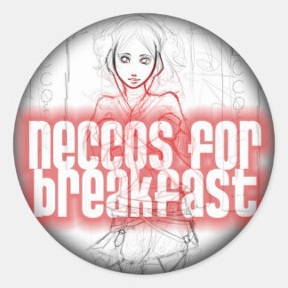 Neccos for Breakfast Sticker Runt Klistermärke