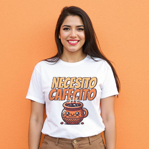 Necesito Cafecito Cute Coffee Café Spanska T Shirt
