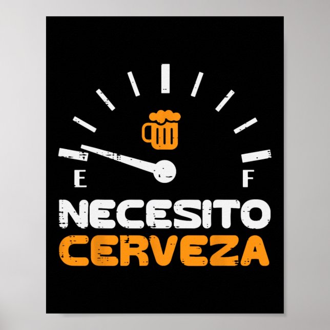 Necesito Cerveza Funny Mexikanska Cinco De Morsa Poster (Framsidan)