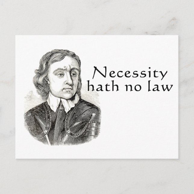 Necessity Hath No Law Vykort (Framsida)