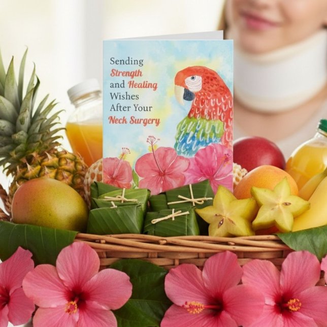 Neck Surgery Healing Scarlet Macaws, Hibiscus Kort (Skapare uppladdad)