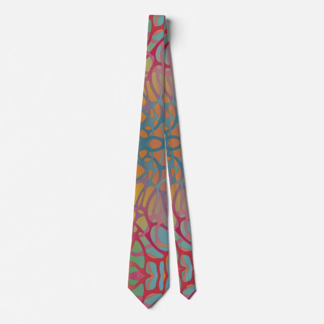 Neck Tie - Abstrakt Speghetti Art Slips (Framsida)