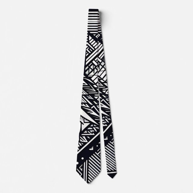 Neck Tie - Black and White Slips (Framsida)