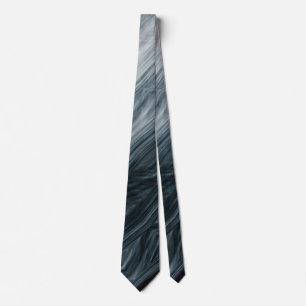 Neck Tie in Shades Blue med Abstrakt Mönster Slips