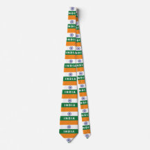 Neck Tie Indian Flagga