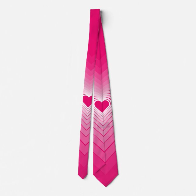 Neck Tie Kärlek Hearts Romantic Rosa Slips (Baksida)