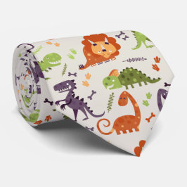 Neck Tie - Kids Kärlek Dinosaurs Slips