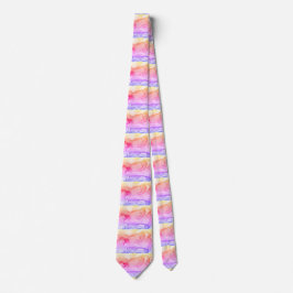 Neck Tie lavender vattenfärg Slips