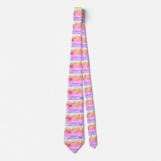 Neck Tie lavender vattenfärg Slips