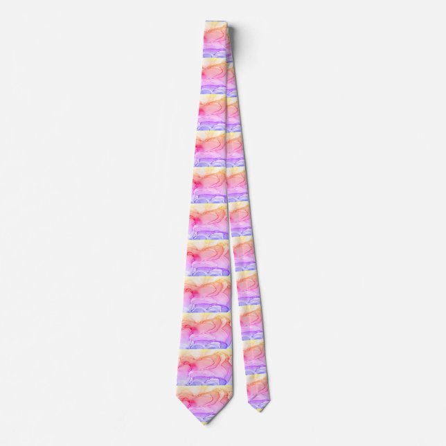 Neck Tie lavender vattenfärg Slips (Framsida)