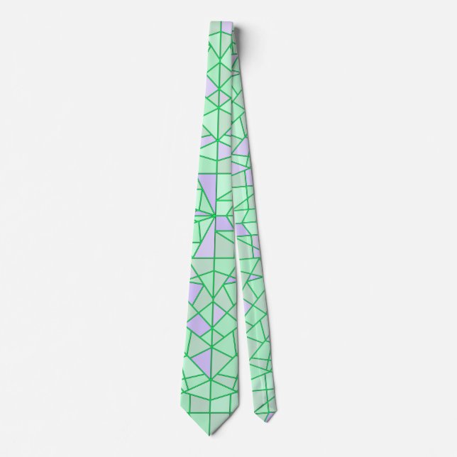 Neck Tie med grönt och design Slips (Framsida)