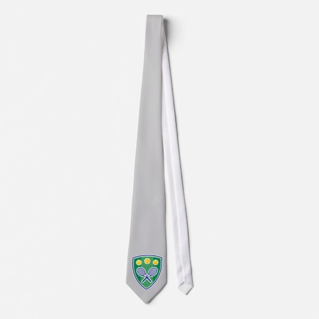 Neck Tie med tennis logotyp design Slips (Framsida)