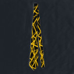Neck Tie - Rockstjärna Slips<br><div class="desc">Rockstjärna Neck Tie i den här gungningsdesignen i svart och Gult.</div>