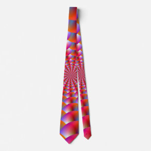 Neck Tie Spiral i Spheres in Rosa and Violet Slips