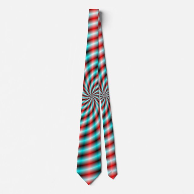 Neck Tie Turcos och Red Spiral Rays Slips (Framsida)