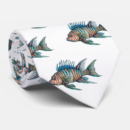 Neck Tie - Vattenfärgsserie: Lionfish Slips