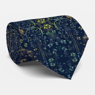 Neck Tie with Flowers Guitar Art - Romantic Slips