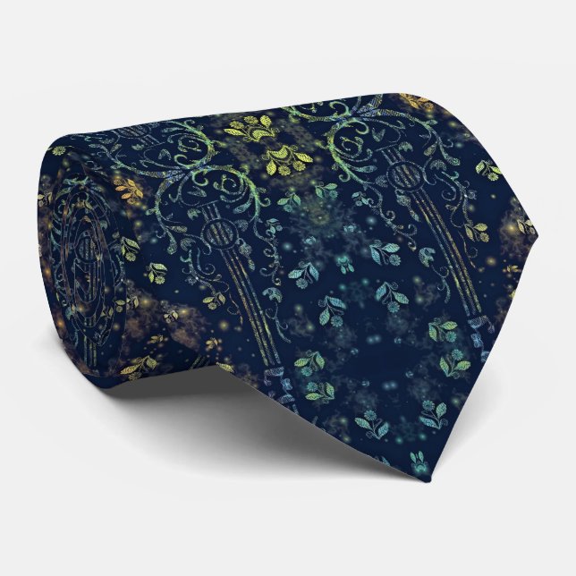 Neck Tie with Flowers Guitar Art - Romantic Slips (Rullad)