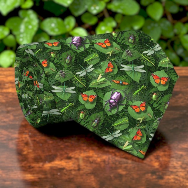 Neckband med mönster av insekter och skalbaggar slips (Skapare uppladdad)