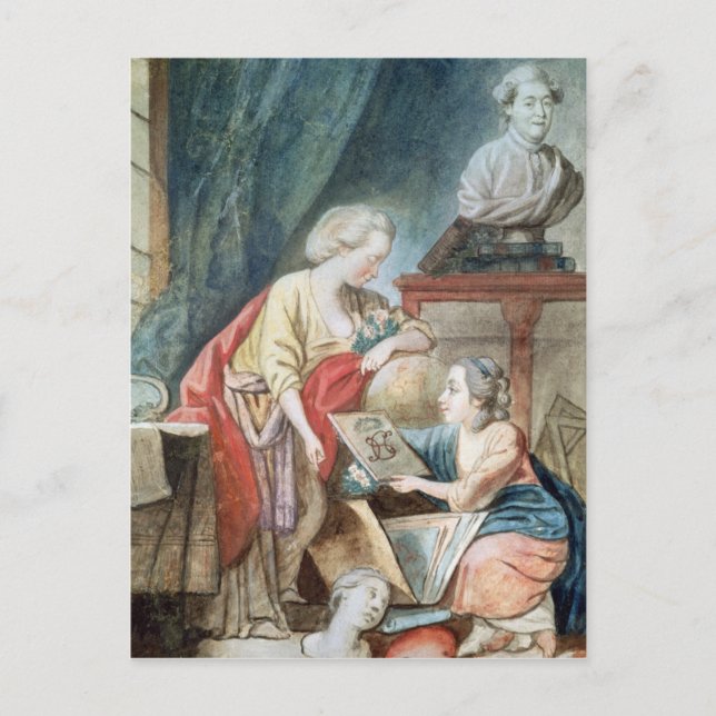 Necker-familjen 1780 vykort (Framsida)