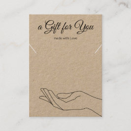 Necklace Bracelet Kraft Gift Visning Holder Card Visitkort