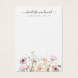 Necklace Jewelry Rosa Guld Glitter Wildblommor Visitkort