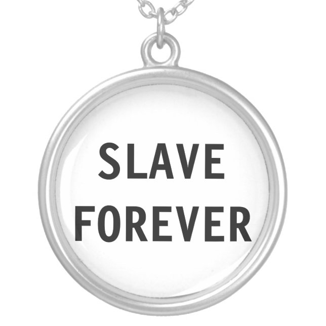 Necklace Slave Forever Silverpläterat Halsband (Framsidan)