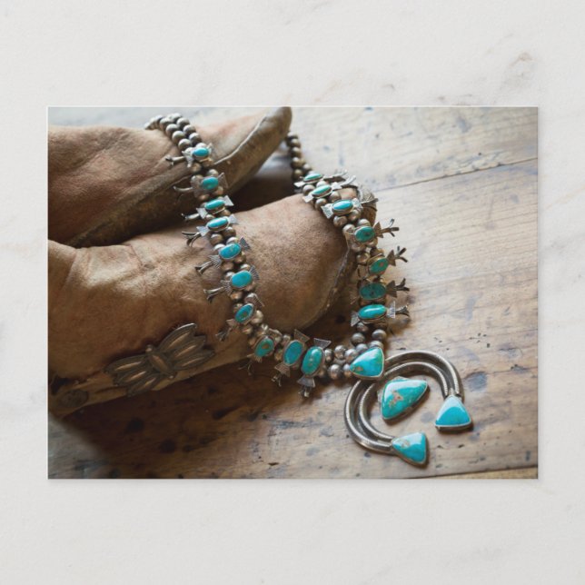 Necklace till salu, Santa Fe, New mexico. USA Vykort (Framsida)