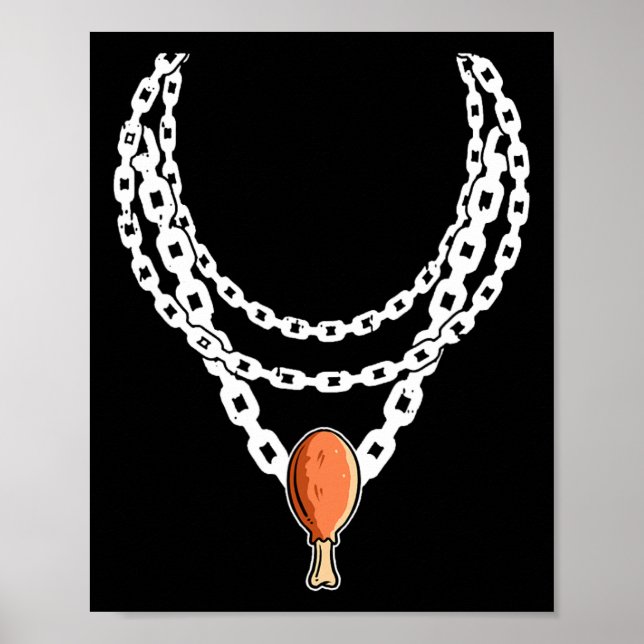 Necklace Turkey Leg Pendant Thanksgiving Day Fall Poster (Framsidan)