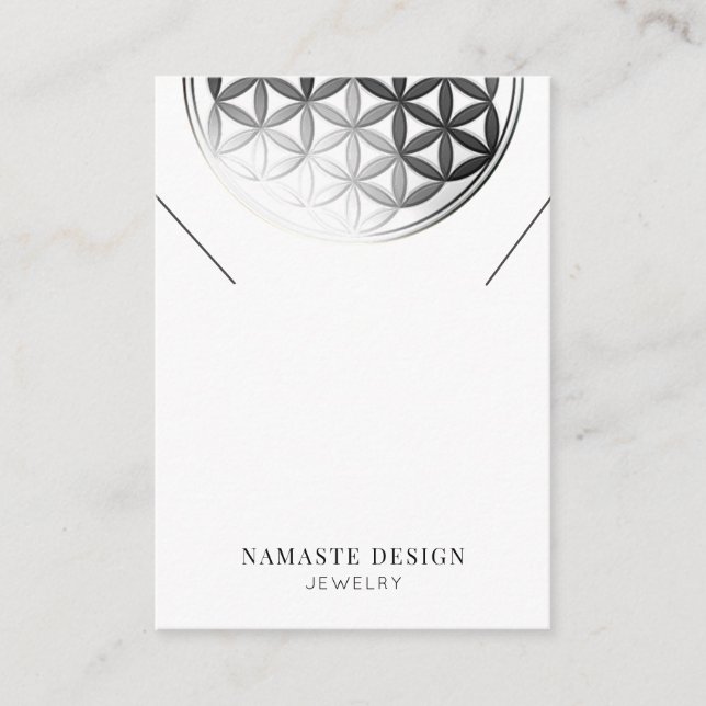 Necklace Visning Card ・ Flower of Life/Mandala Visitkort (Framsida)