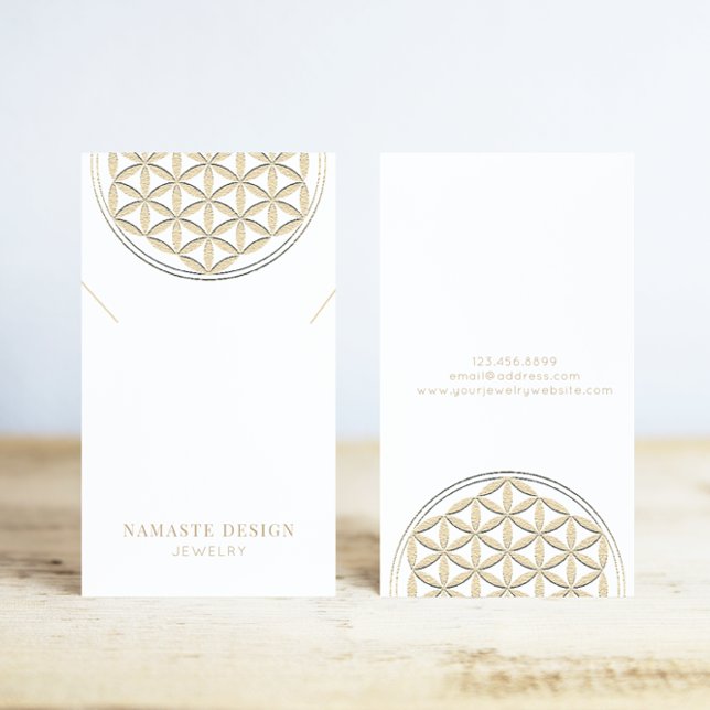 Necklace Visning Card ・ Guld Blume des Lebens Visitkort (Skapare uppladdad)