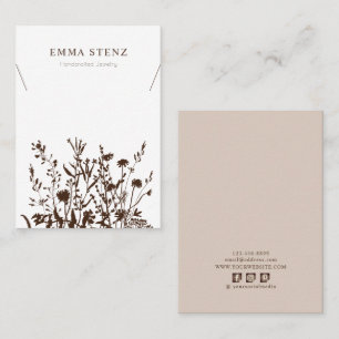 Necklace Visning Card ・ Jordade Blommigt Social me Visitkort