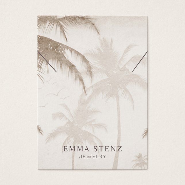 Necklace Visning Card ・ Jordnära fåglar i Handflat Visitkort (Framsidan)