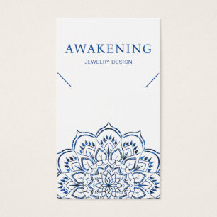 Necklace Visning Card ・ Metallic Blue Mandala Visitkort