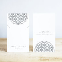 Necklace Visning Card ・ Silver Blume des Lebens