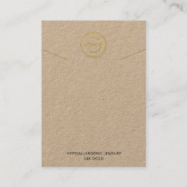 Necklace Visning din Logotyp Kraft Papper Business Visitkort