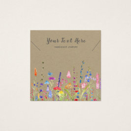 Necklace-Visning kort ・ Vattenfärgsblommor för Vil