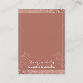 Necklace Visning Ro Guld Blommigt Visitkort