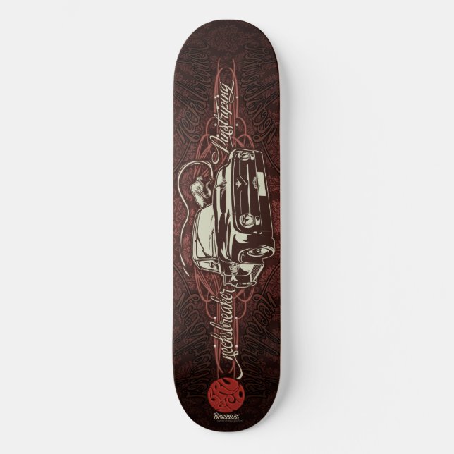 Necksbrytare F100 Skateboard Bräda 19,5 Cm (Framsida)