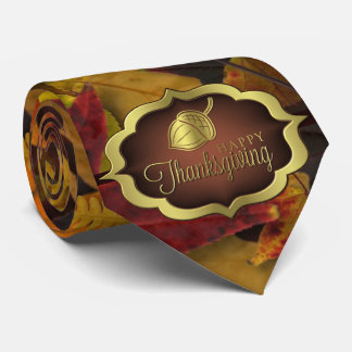 Necktie - Autumnal Happy thanksgiving Slips