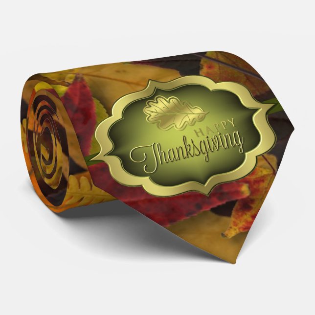 Necktie - Autumnal Happy thanksgiving Slips (Rullad)