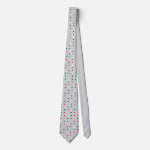 Necktie Awareness Ribbon Stjärnor Röd Vit Blå Slip Slips