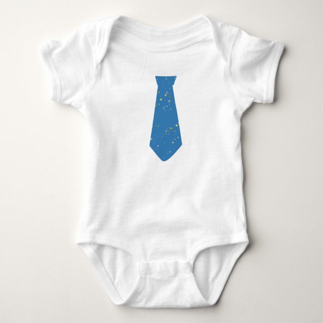 Necktie Blue Stars Tee Shirt (Framsida)