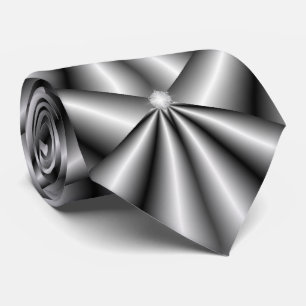 Necktie - "Diamond" Silver Grått Fläkt Slips