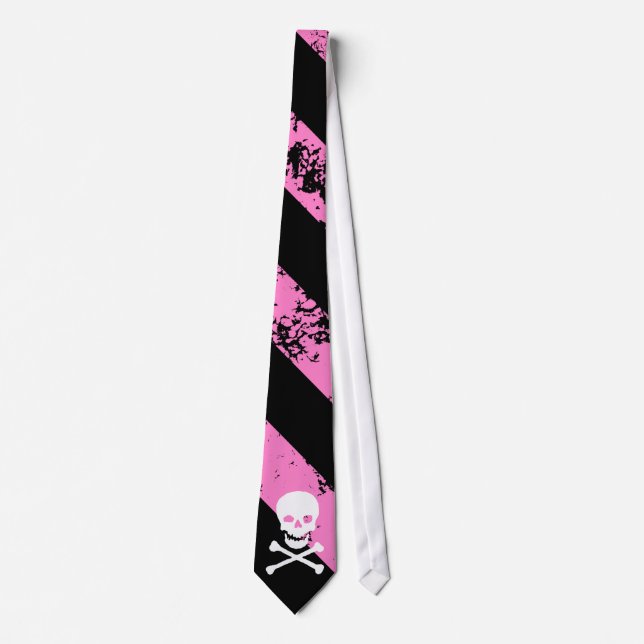 Necktie EMO-krackade skalle och ben Slips (Framsida)