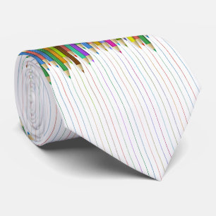 Necktie - Färgpenna Linjer Slips