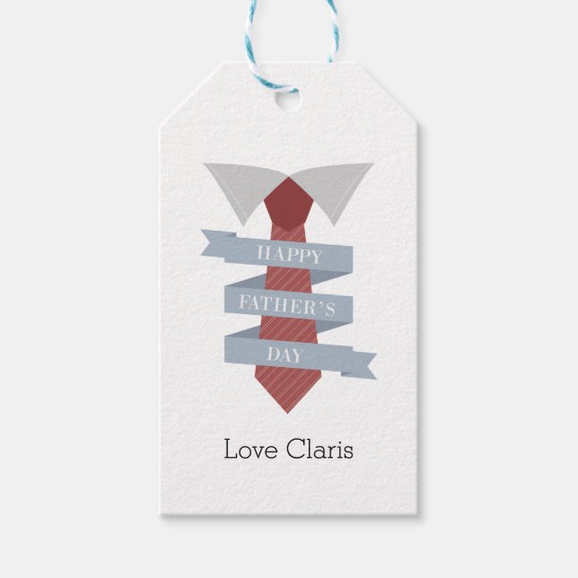 Necktie Fars dag Gift Märkre Presentetikett (Framsidan)