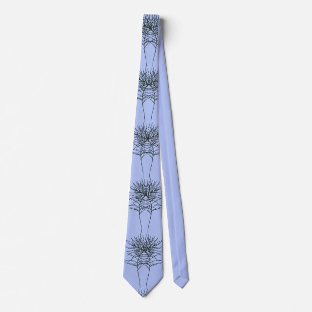 Necktie med Linjer design i blått Slips (Framsida)