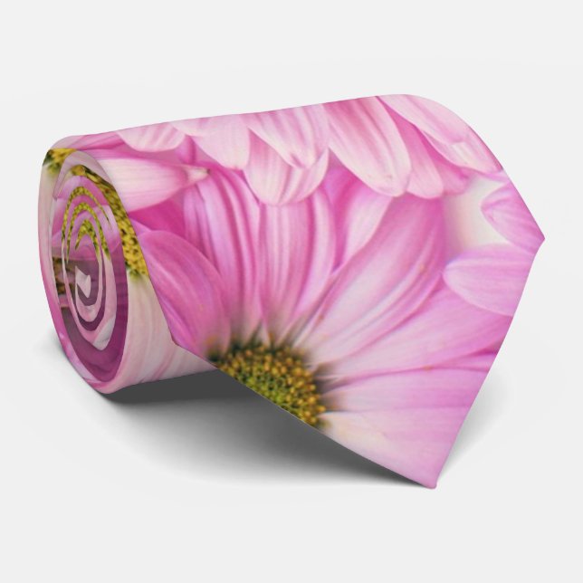 Necktie - Rosa Gerbera Daisy Slips (Rullad)