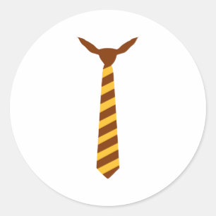 Necktie Runt Klistermärke